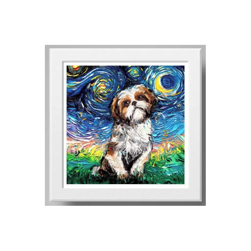 Cuadro Perro Gato Van Gogh Arte Mascotas Decoracion Pet