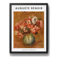 Cuadro Dormitorio Living Auguste Renoir Anémonas Flores Marco Negro