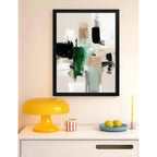 Cuadro Dormitorio Living Boho Arte Abstracto Tierra Urbana Marco Negro