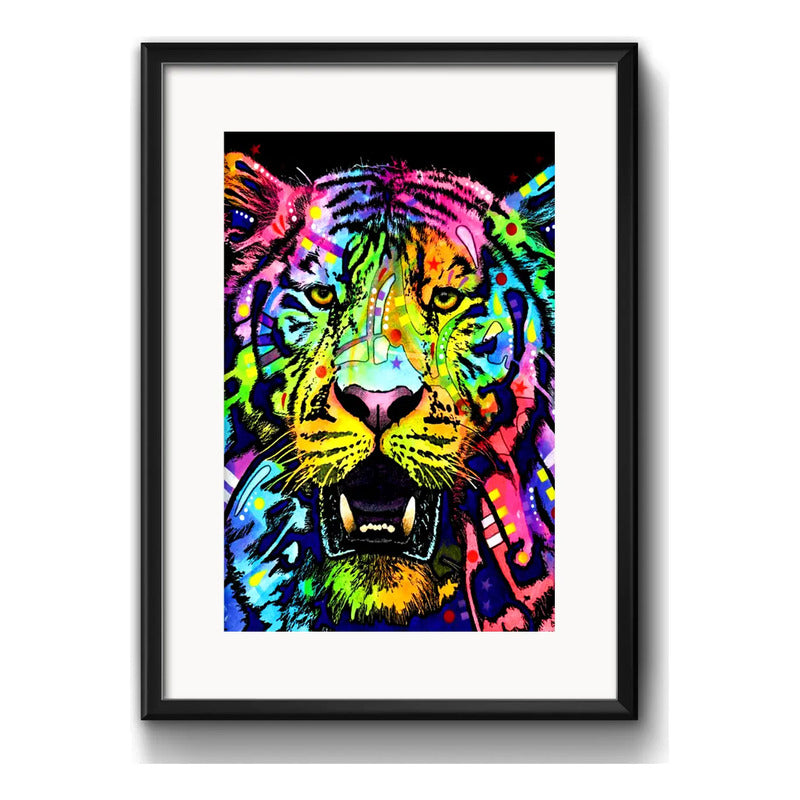 Cuadro Tigre Pop Art Animales Arte Decoracion Con Paspartú