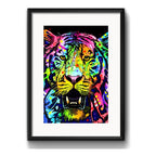 Cuadro Tigre Pop Art Animales Arte Decoracion Con Paspartú