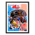 Cuadro Basquiat Arte Urbano Callejera Graffitis Street Art Basquiat Scull Con Marco Negro