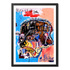 Cuadro Basquiat Arte Urbano Callejera Graffitis Street Art Basquiat Scull Con Marco Negro