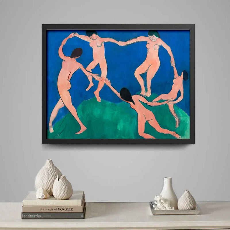 Cuadro Matisse La Danza Danse Arte Pink Abstracto Decoracion Marco Negro