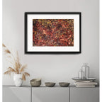 Cuadro Jackson Pollock Abstracto Brs7 53x43cm Con Paspartú Marco Negro