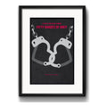 Cuadro 50 Sombras De Grey Minimalista Pelicula Con Paspartú Marco Negro