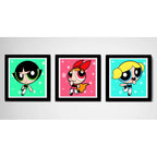 Set 3 Cuadros Chicas Superpoderosas Arte Decoracion Infantil
