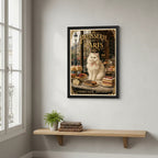 Cuadro Gato Blanco Patisserie De Paris Dulces Postres Cocina Marco Negro