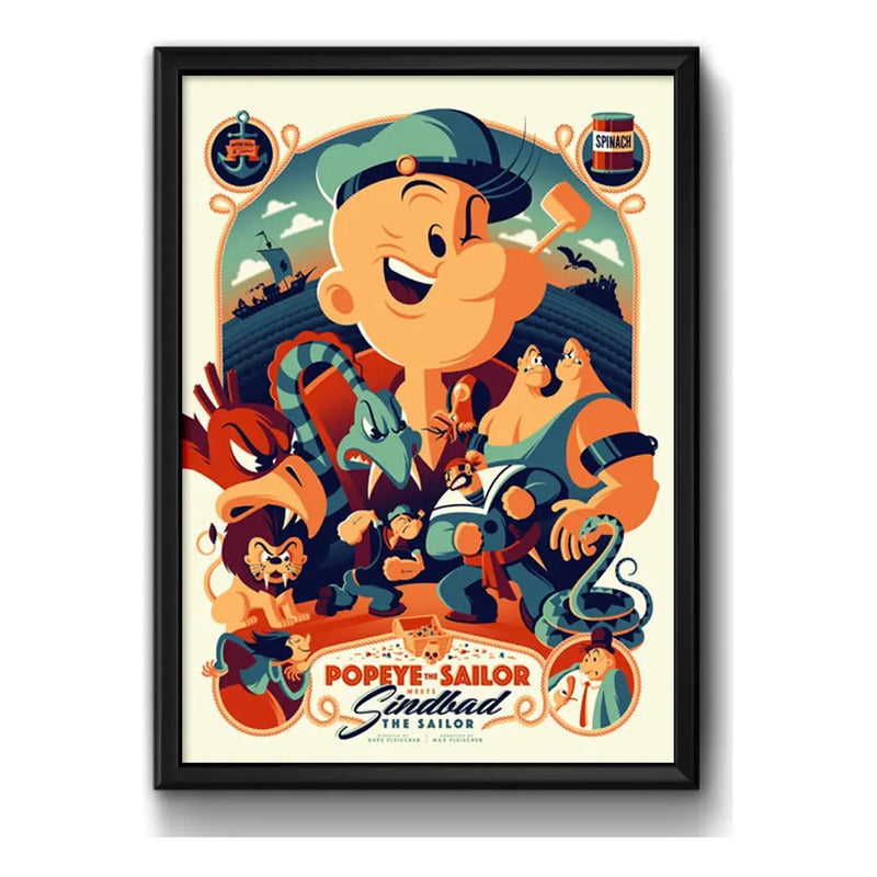 Cuadro Popeye El Marino Dibujo Animado Serie Arte Decoracion
