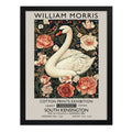 Cuadro Cisne Elegante De William Morris Arte Flores Botanico Marco Negro