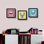 Set 3 Cuadros Perro Yorkshire Pop Art Mascota Pet Decoracion