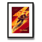 Cuadro The Flash Serie Super Heroe Comics Brs1 Con Paspartú Marco Negro