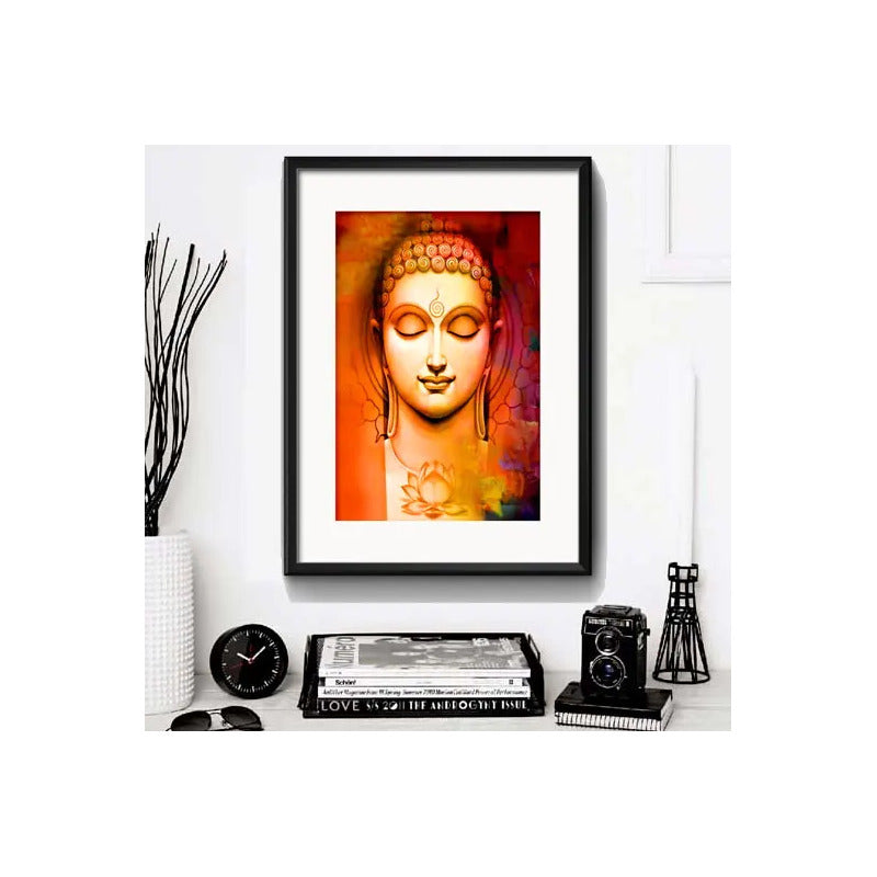 Cuadro Buda Budismo Meditacion Zen Feng Shui Con Paspartu