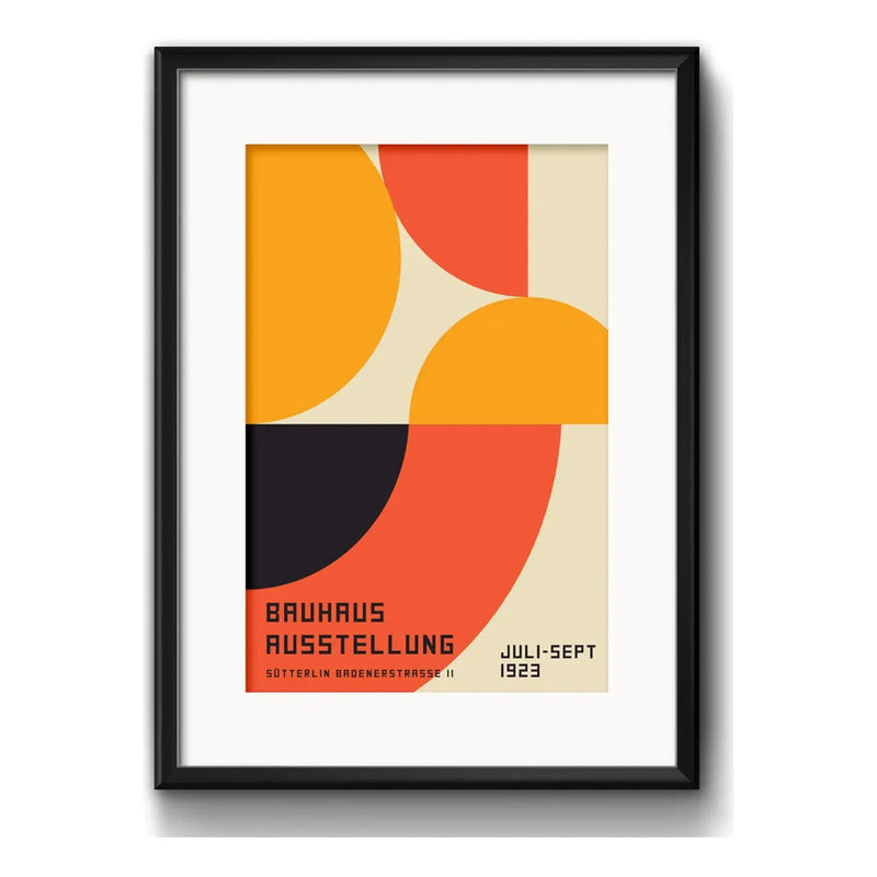 Cuadro Bauhaus Exposicion 1923 Arte Br2 53x43cm Con Paspartú Marco Negro