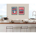 Set 2 Cuadros Café Retro Pop Art Frases Cocina Cafeteria