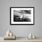 Cuadro Rio De Janeiro Fotos Blanco Negro Brs5 Con Paspartú Playa De Copacabana Con Marco Negro