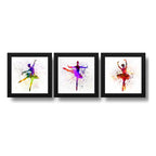 Set 3 Cuadros Ballet Pop Art Bailarína Deportes Decoracion