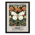 Cuadro Mariposa William Morris Botanico Flores 3 Exposición Marco Negro