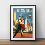 Cuadro Buenos Aires Argentina Tango Decoracion Con Paspartú