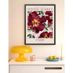 Cuadro Dormitorio Living Winter Market Paris Flores Arte Marco Negro