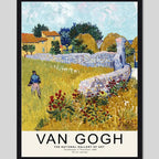 Cuadro Van Gogh Farmhouse Granja Obra Pintor Arte Decoracion Marco Negro