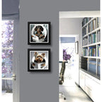 Set 2 Cuadros Perro Baño Dachshund Yorkshire Mascotas Arte