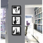 Set 3 Cuadros Arquitectura Abstracto Arte Moderna Decoracion