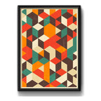 Cuadro Geometrico Abstracto Escandinavo Moderno Decoracion