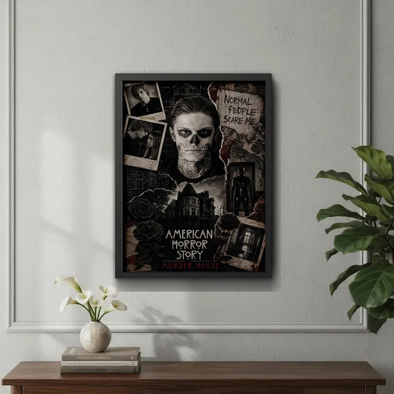 Cuadro American Horror Story Serie Tv Arte Vintage Brs2 Marco Negro