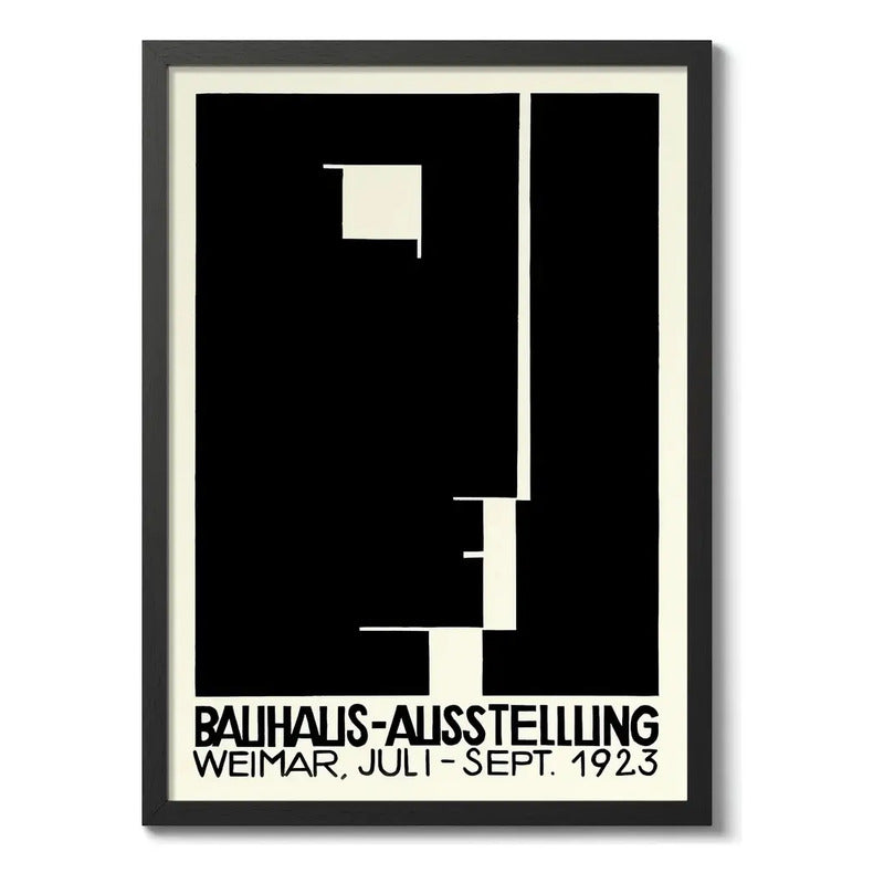Cuadro Bauhaus Exposición Arte Exhibition Monocromatico Bauhaus 22 Monocromatico Marco Negro