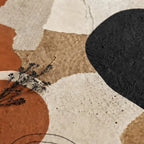 Cuadro Dormitorio Living Boho Abstracto Texturas Tierra Brs1 Marco Negro
