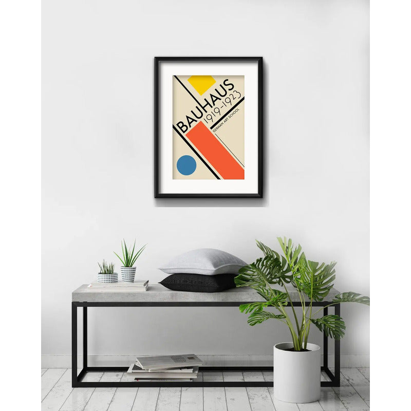 Cuadro Bauhaus Exposicion 1923 Arte Br6 53x43cm Con Paspartú Marco Negro