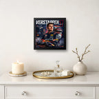 Cuadro Max Verstappen Formula 1 Red Bull Team Auto Coleccion Marco Negro