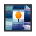 Cuadro Para Living Cocina Estudio Decoracion Moderna Blue Paul Klee Color Azul Indigo Con Marco Negro