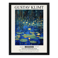 Cuadro Dormitorio Living Nenúfares Nocturnos Gustav Klimt Marco Negro