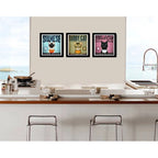 Set 3 Cuadros Gato Cafe Gatito Caferia Bar Pet Decoracion