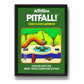 Cuadro Pitfall Atari Game Retro Videojuego Gamer Decoracion Marco Negro