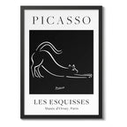 Set 3 Cuadros Picasso Matisse Kusama Black Minimalista Arte Marco Negro