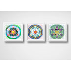Set 3 Cuadros Mandalas Geometrico Boho Zen Brs1 Decoracion