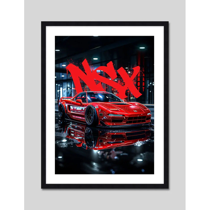 Cuadro Honda Nsx Acura Auto Modelo Icónico Decoracion Marco Negro