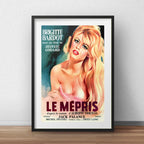 Cuadro Brigitte Bardot Pelicula Retro Decoracion Paspartú Marco Negro