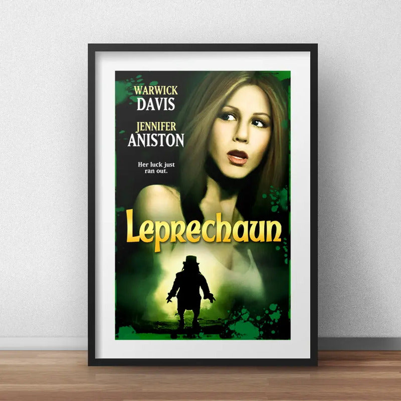 Cuadro Leprechaun El Duende Pelicula Terror Con Paspartú Marco Negro