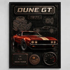 Cuadro Ford Mustang Mach 1 Clasico Arte 3d Auto Decoracion Marco Negro