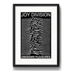 Cuadro Joy Division Album Post Punk Decoracion Con Paspartú Marco Negro
