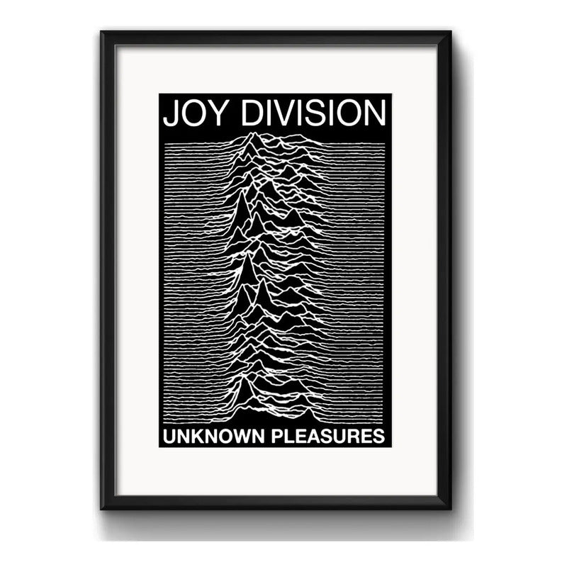 Cuadro Joy Division Album Post Punk Decoracion Con Paspartú Marco Negro