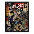 Cuadro Gorillaz Album Demon Days Rock Indie Arte Vintage Marco Negro