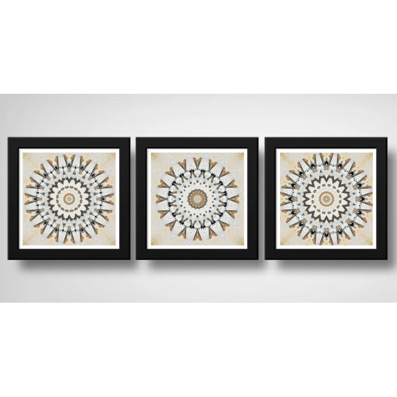 Set 3 Cuadros Mandalas Nude Arte Boho Zen Decoracion
