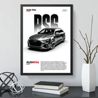 Cuadro Audi Rs6 Avant Auto Modelo Coche Deportivo Decoracion Marco Negro