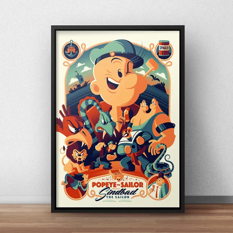 Cuadro Popeye El Marino Dibujo Animado Serie Arte Decoracion