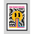 Cuadro No Bad Days Frase Motivacional Pop Art Decoracion Marco Negro